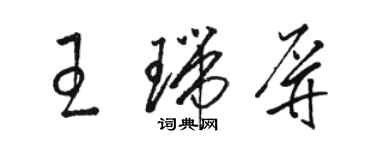 駱恆光王瑞屏草書個性簽名怎么寫