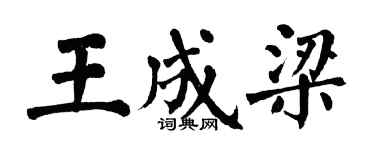 翁闓運王成梁楷書個性簽名怎么寫