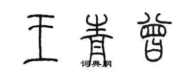 陳墨王青曾篆書個性簽名怎么寫