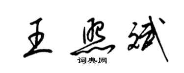 梁錦英王照斌草書個性簽名怎么寫