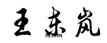 胡問遂王東嵐行書個性簽名怎么寫