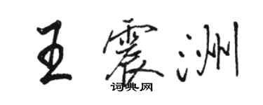 駱恆光王震洲行書個性簽名怎么寫