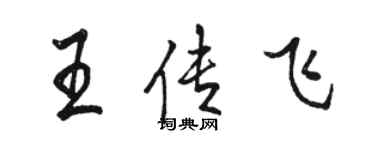 駱恆光王傳飛行書個性簽名怎么寫