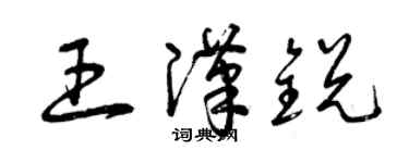 曾慶福王漢銳草書個性簽名怎么寫