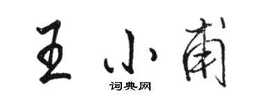 駱恆光王小甫行書個性簽名怎么寫