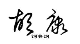 朱錫榮胡康草書個性簽名怎么寫