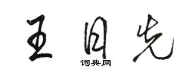 駱恆光王日先行書個性簽名怎么寫