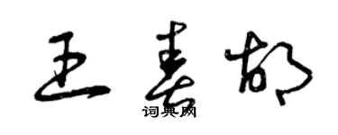 曾慶福王春胡草書個性簽名怎么寫