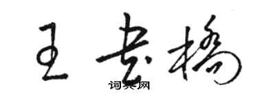 駱恆光王書橋草書個性簽名怎么寫