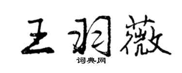 曾慶福王羽薇行書個性簽名怎么寫