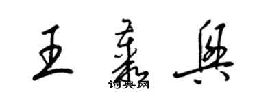 梁錦英王叢興草書個性簽名怎么寫