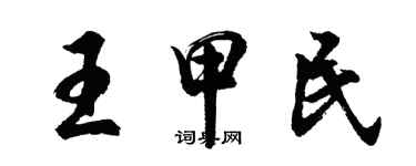 胡問遂王甲民行書個性簽名怎么寫