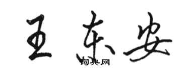 駱恆光王東安行書個性簽名怎么寫