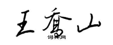 王正良王喬山行書個性簽名怎么寫