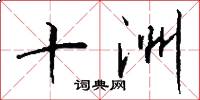 十洲怎么寫好看