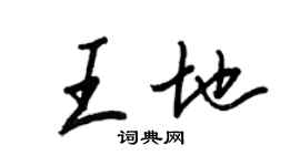 王正良王地行書個性簽名怎么寫