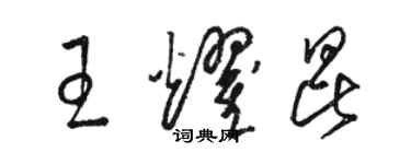 駱恆光王耀昆草書個性簽名怎么寫