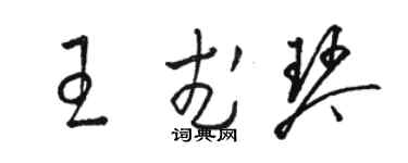 駱恆光王武琴草書個性簽名怎么寫