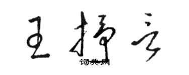 駱恆光王抒言草書個性簽名怎么寫