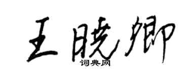 王正良王曉卿行書個性簽名怎么寫