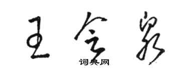 駱恆光王會泉草書個性簽名怎么寫