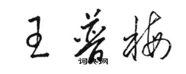 駱恆光王普梅草書個性簽名怎么寫