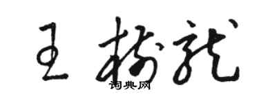 駱恆光王樹龍草書個性簽名怎么寫