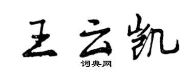 曾慶福王雲凱行書個性簽名怎么寫