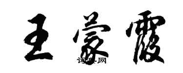 胡問遂王蒙霞行書個性簽名怎么寫