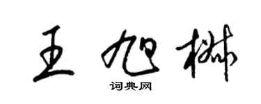 梁錦英王旭椒草書個性簽名怎么寫