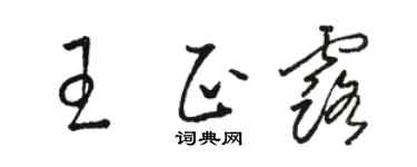 駱恆光王正露草書個性簽名怎么寫