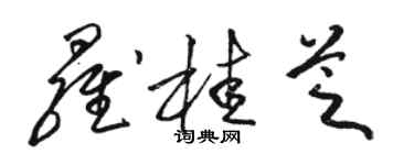 駱恆光羅桂芝草書個性簽名怎么寫