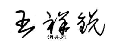 朱錫榮王祥銳草書個性簽名怎么寫