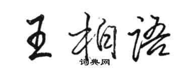 駱恆光王柏語行書個性簽名怎么寫