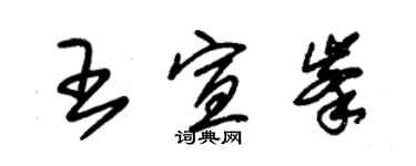 朱錫榮王宣峰草書個性簽名怎么寫