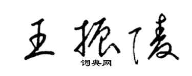 梁錦英王振陵草書個性簽名怎么寫