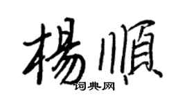 王正良楊順行書個性簽名怎么寫