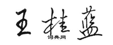 駱恆光王桂藍行書個性簽名怎么寫