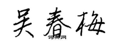 王正良吳春梅行書個性簽名怎么寫