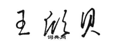 駱恆光王欣貝草書個性簽名怎么寫