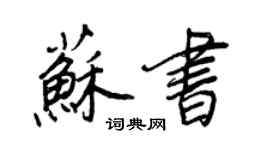 王正良蘇書行書個性簽名怎么寫
