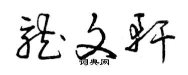 曾慶福龍文軒草書個性簽名怎么寫