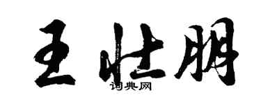 胡問遂王壯朋行書個性簽名怎么寫