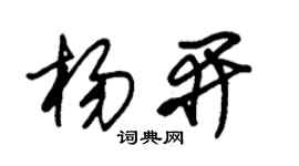 朱錫榮楊開草書個性簽名怎么寫