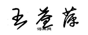 朱錫榮王益萍草書個性簽名怎么寫