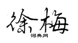 曾慶福徐梅行書個性簽名怎么寫