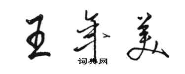 駱恆光王年美行書個性簽名怎么寫