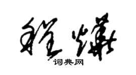 朱錫榮程燁草書個性簽名怎么寫