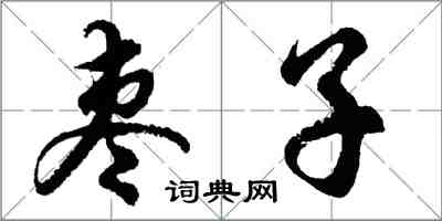 胡問遂棗子行書怎么寫