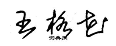 朱錫榮王格花草書個性簽名怎么寫